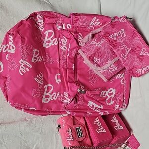 Barbie 17" Pink Logo Backpack by Mattel Travel School Shopper Bag